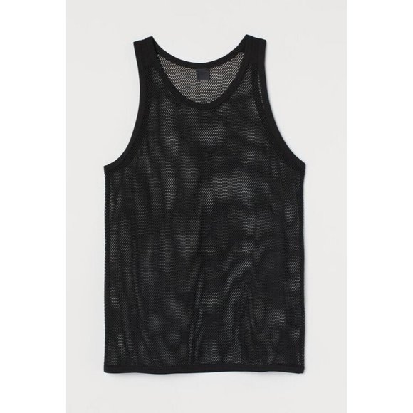 Mens Mesh Tank Top A Shirt SIZES XS or SMALL Black Muscle Athletic T-shi… - Picture 7 of 7